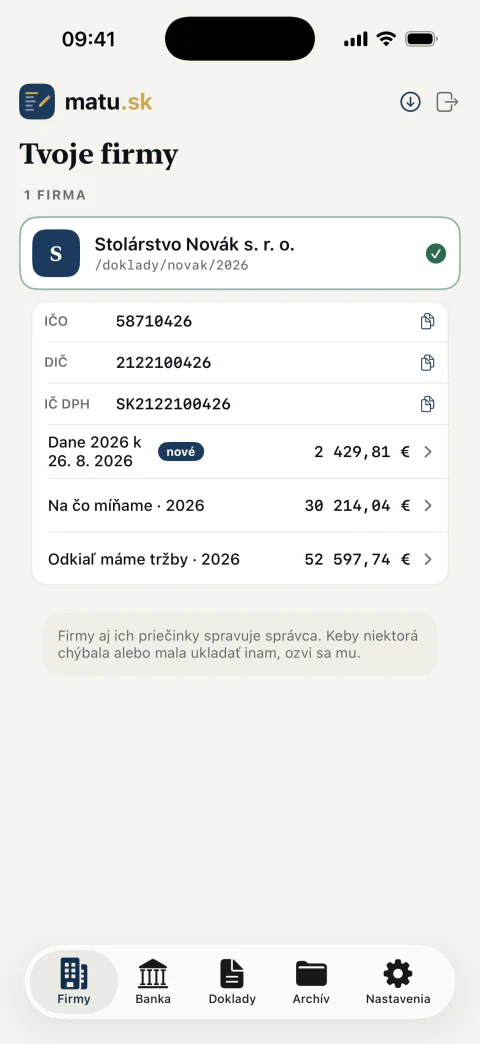 Cégválasztás a matu.sk alkalmazásban